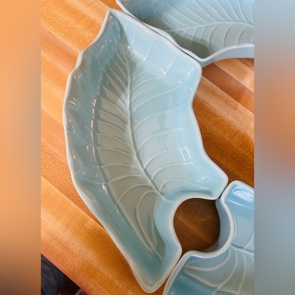 Vintage lazy Susan California Pottery MCM. 1950’s serveware; chips, veggies, etc - Picture 3 of 7